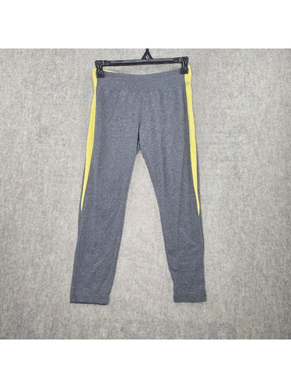 Everlast Sport Womens Athletic Grey & Yellow Pants Lightweight Cotton Blend